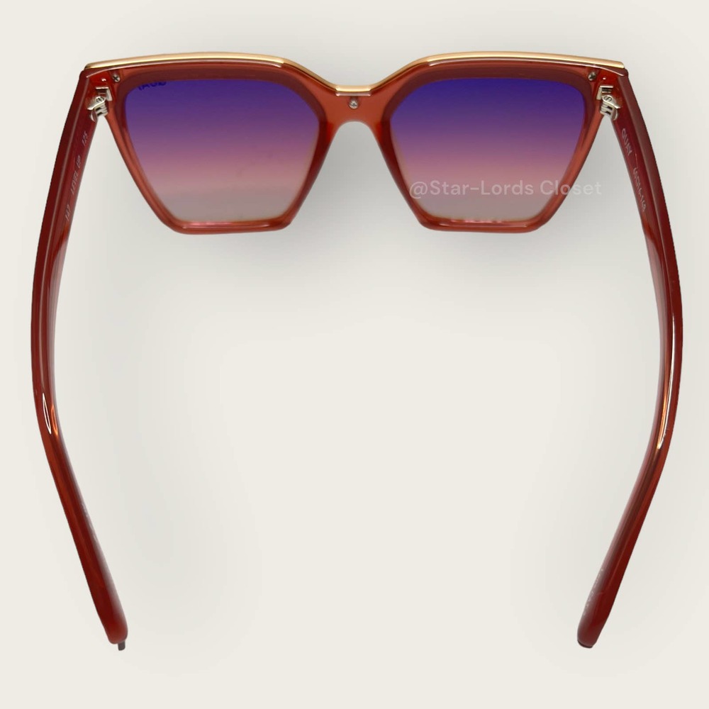 QUAY Sunglasses | Level Up Square Frame Milky Rose Pink Navy Vibrant Barbie Y2K - Picture 5 of 9